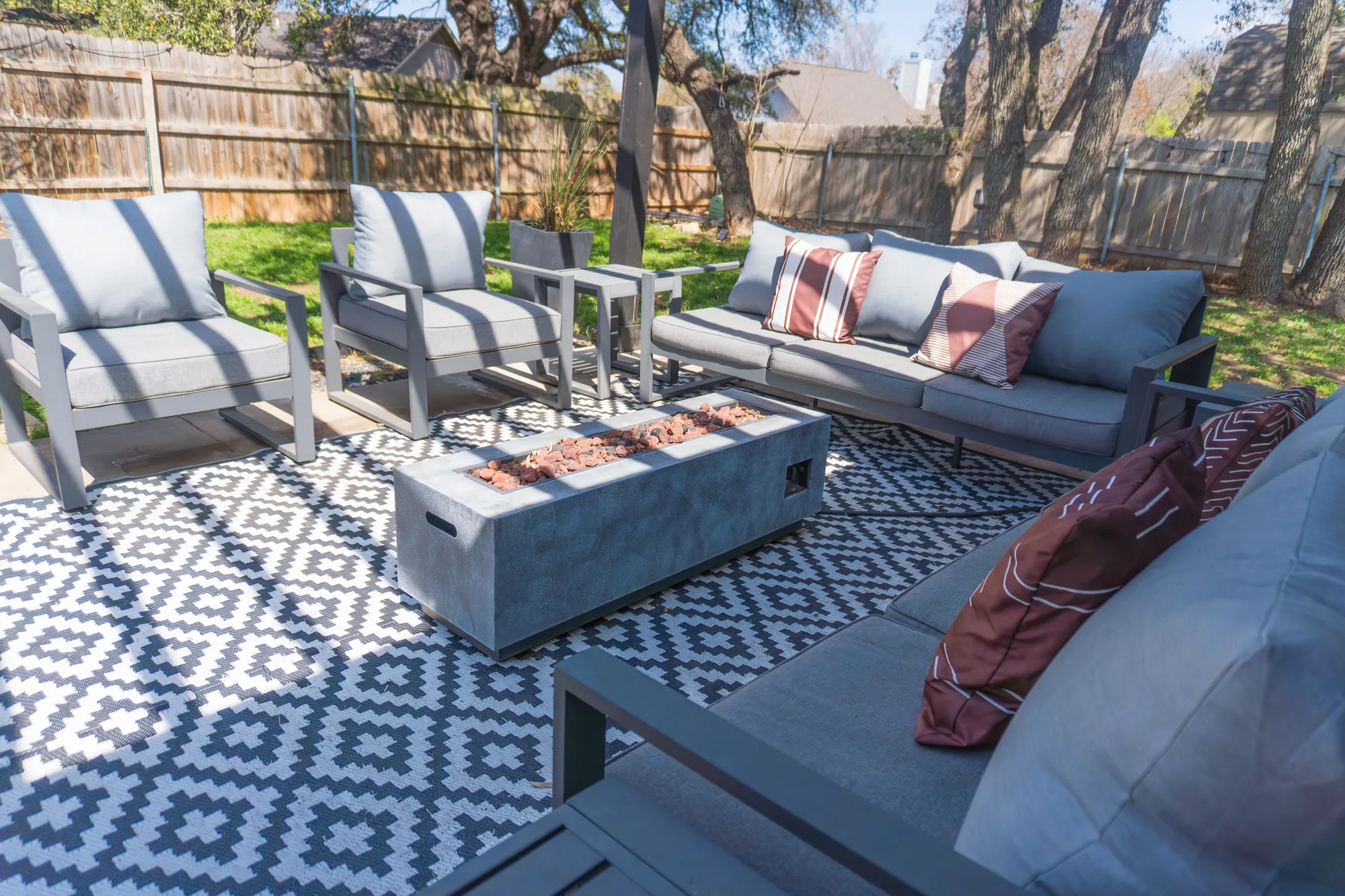Outdoor lounge area